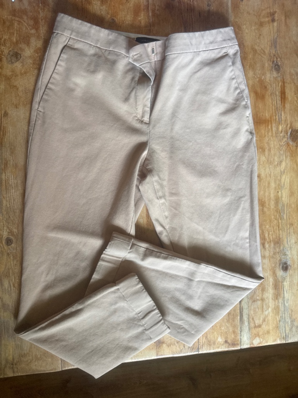 Ann Taylor Dark Khaki Ankle Pant 10T